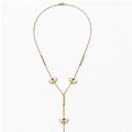 Gold-Tone Stainless Steel Enamel Bee Y Necklace for Women