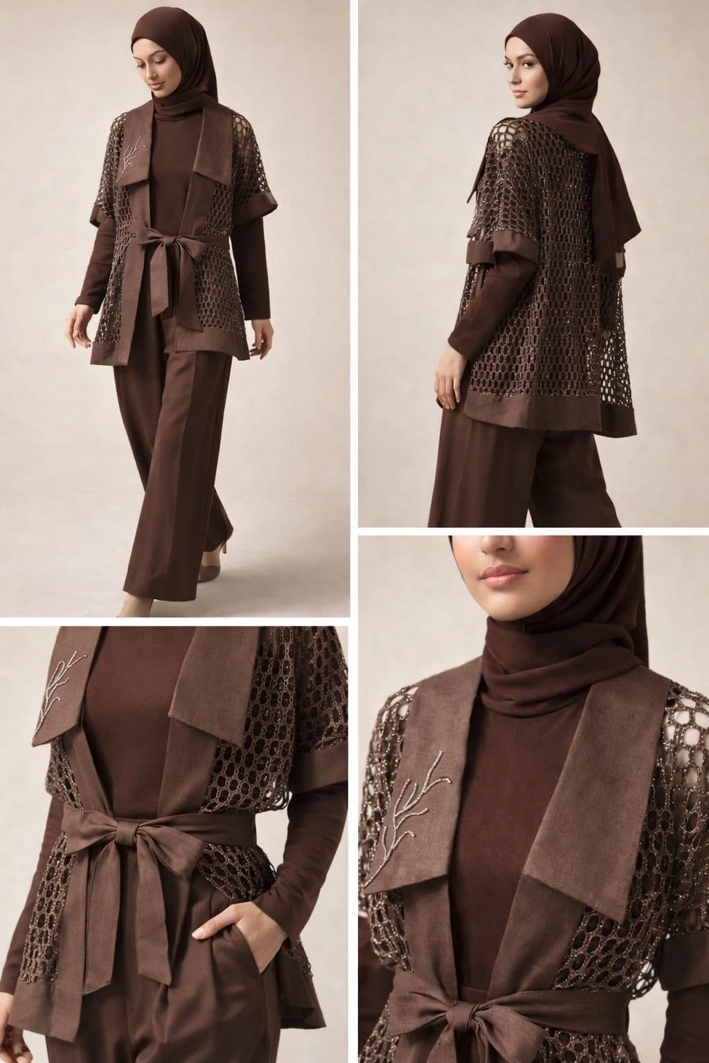 Mesh Blazer & Maxi Skirt Set – Luxury Resort, Casual & Workwear Co-ord