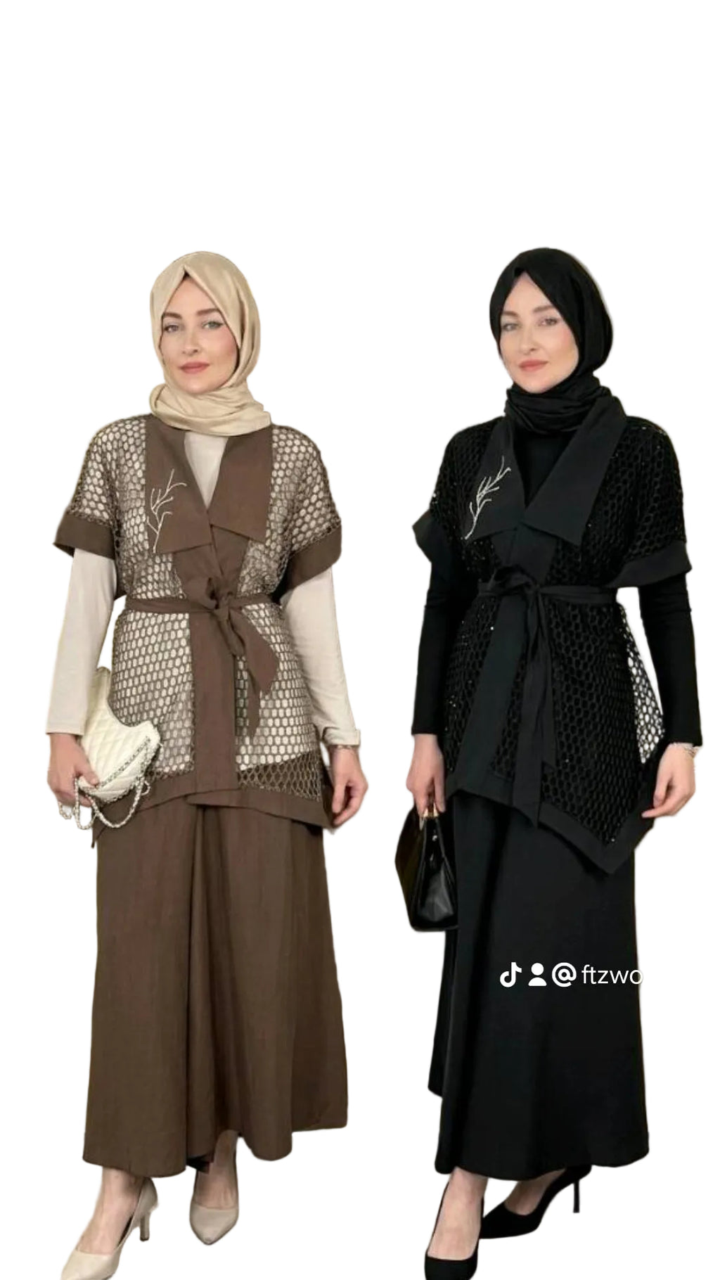 Mesh Blazer & Maxi Skirt Set – Luxury Resort, Casual & Workwear Co-ord